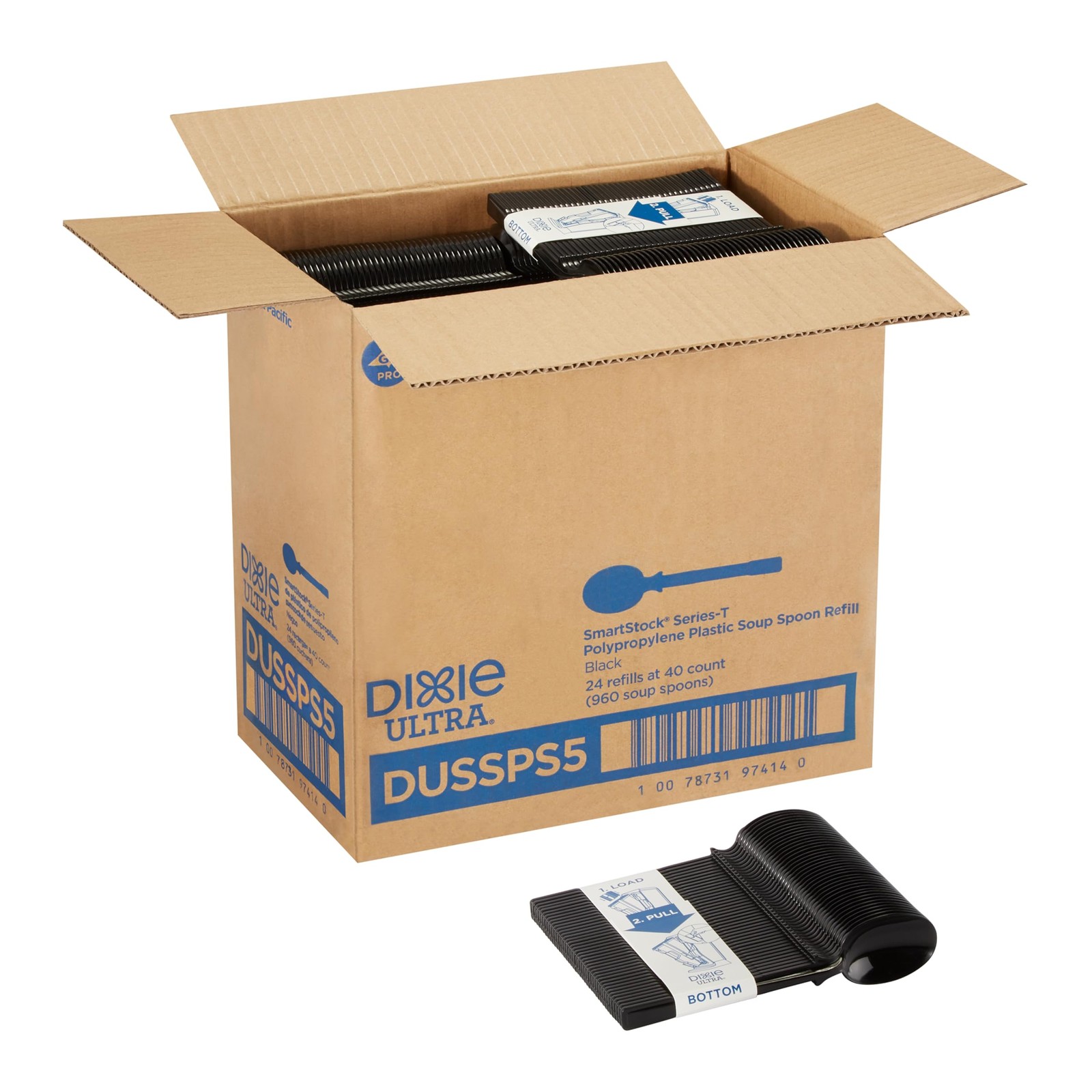 Dixie Ultra Dussps5 Polypropylene Spoon Set Black 960/Carton