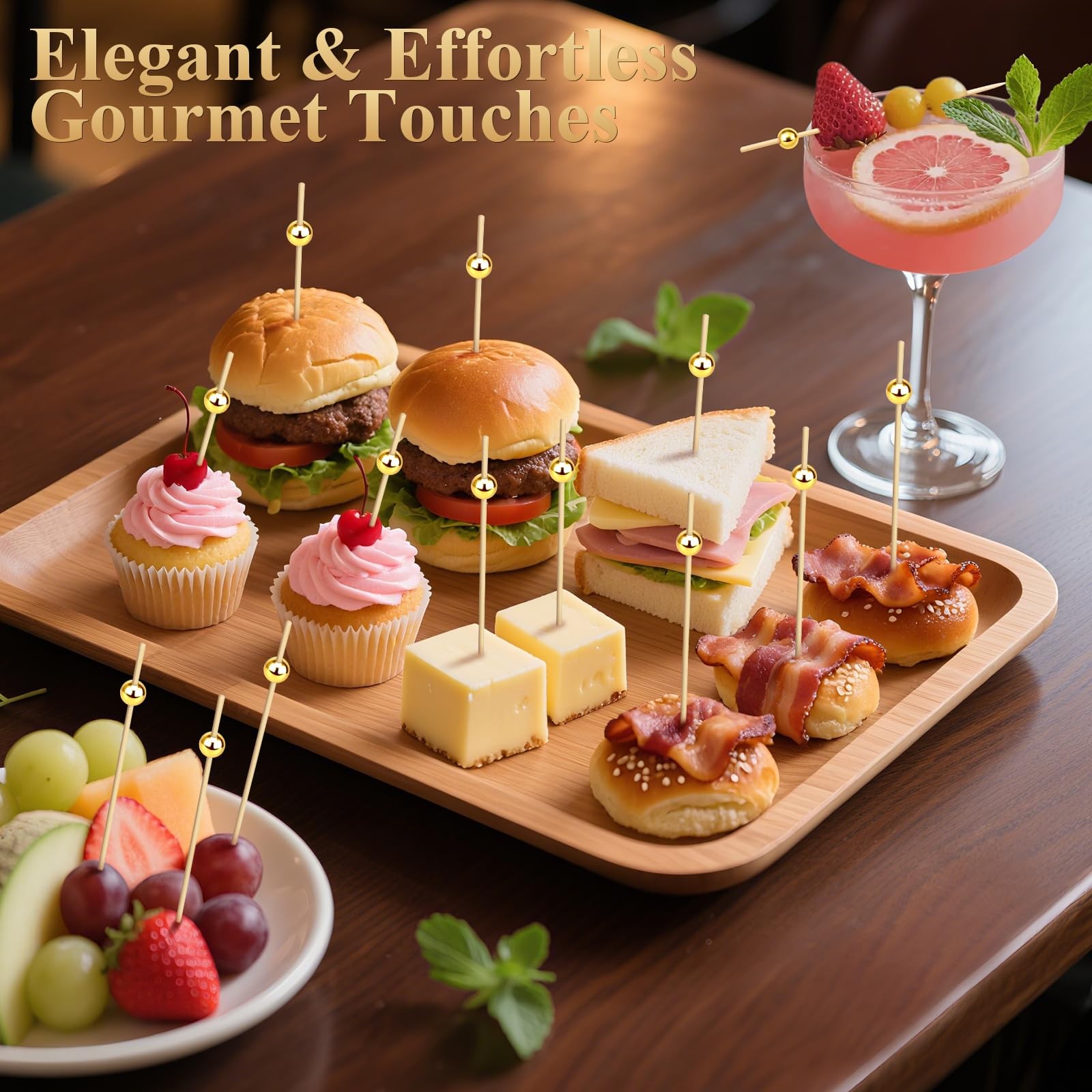 [300PCS] Cocktail Picks, Fancy Toothpicks for Appetizers Drinks Food Fruit, 4…