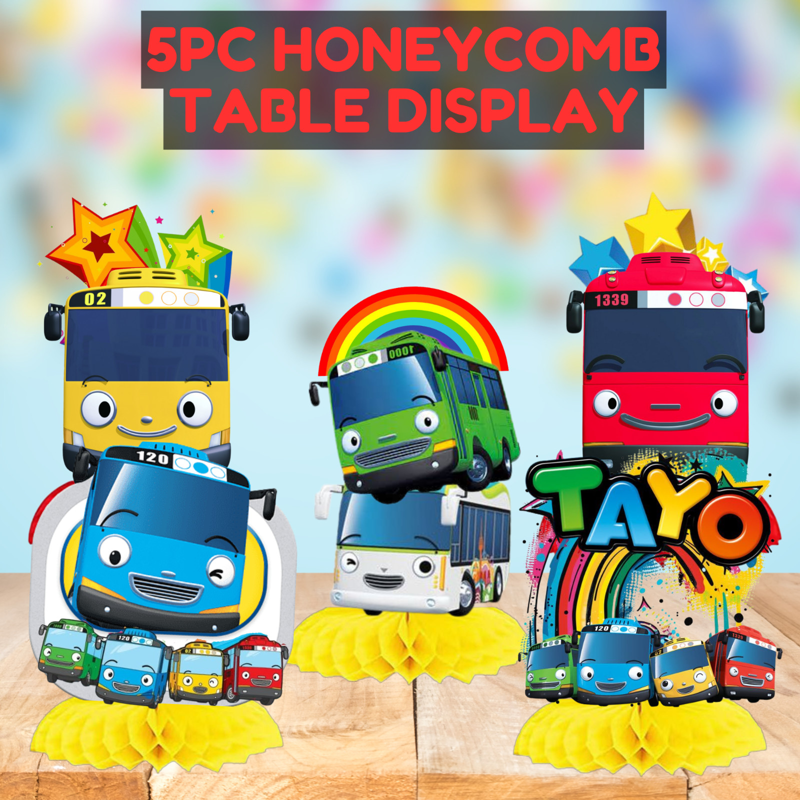 TAYO THE BUS birthday party supplies favor centerpiece decoration event theme