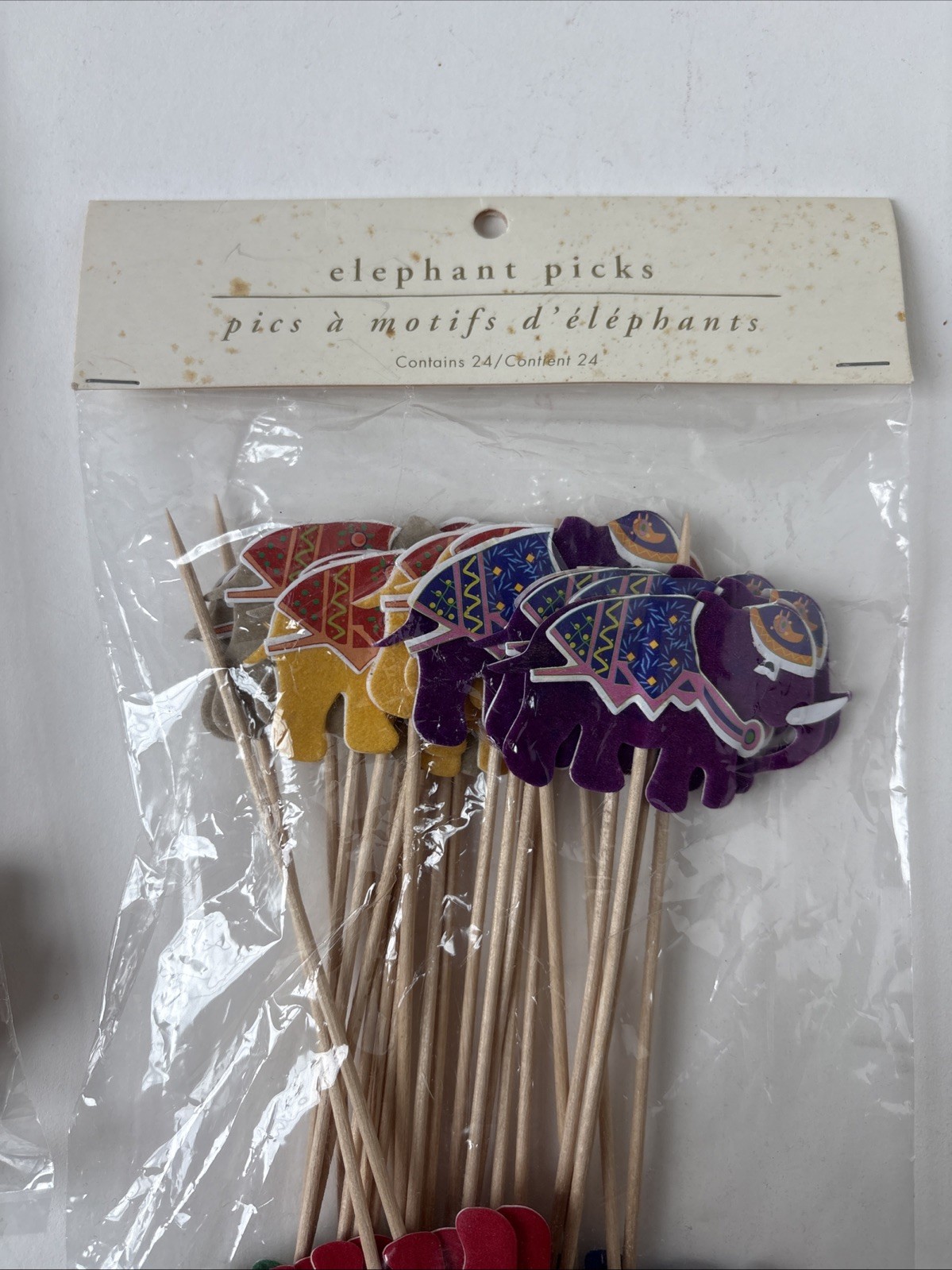 Lot of 2 Packs Pier 1 Elephant Picks Skewers Food Drinks Total 48 Picks