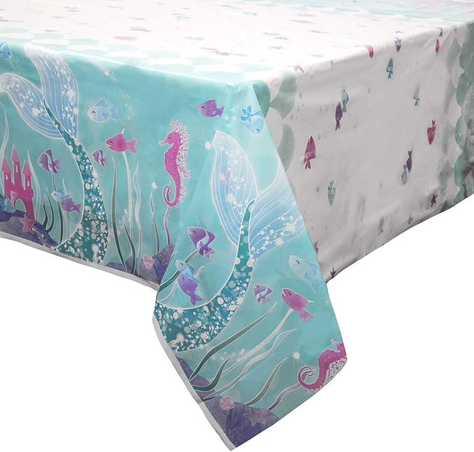 Mermaid Party Table Cover Mermaid Birthday Party Plastic Tablecloth Rectangle