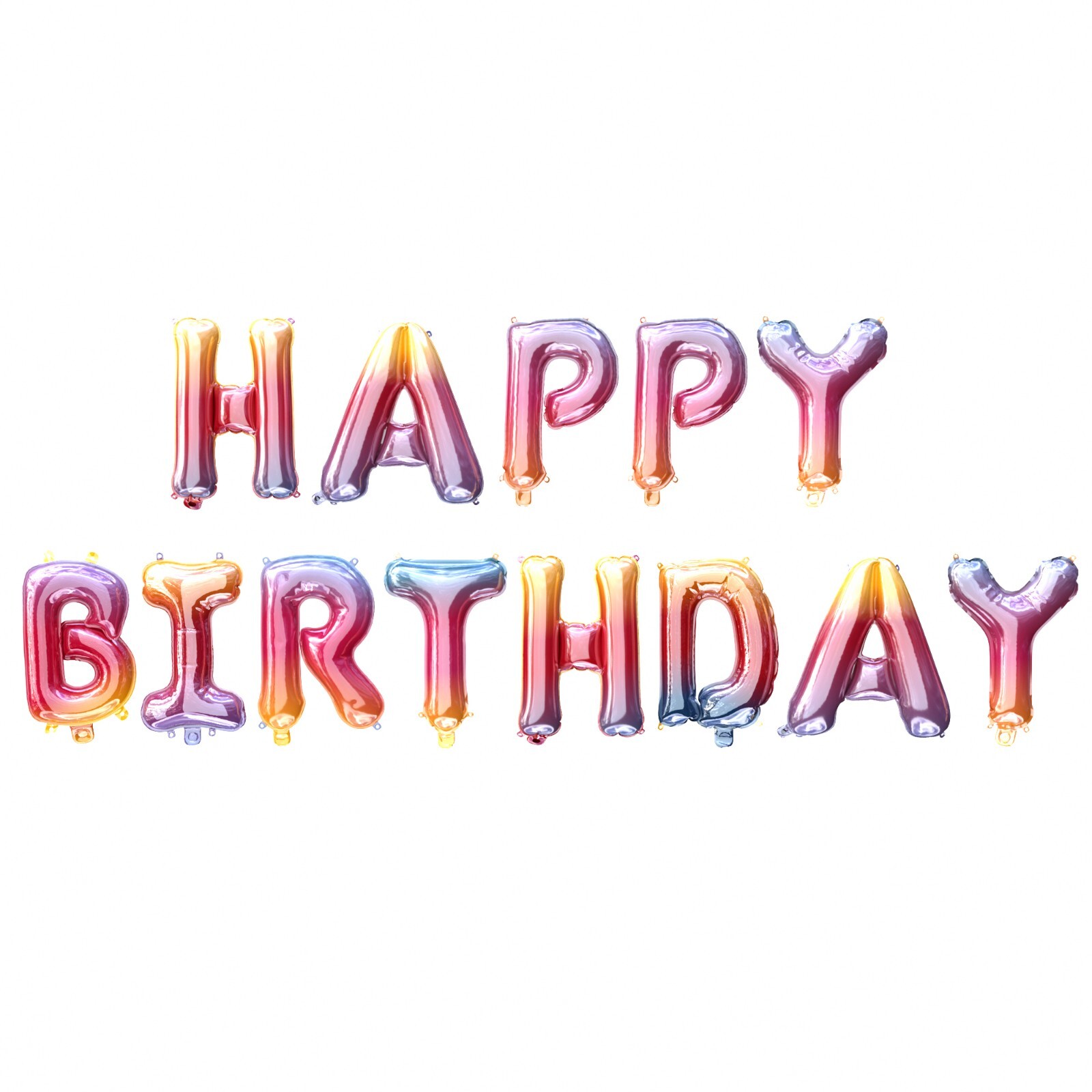 Happy Birthday Balloons Foil Letter Balloon Banner Bunting Party Self Inflating