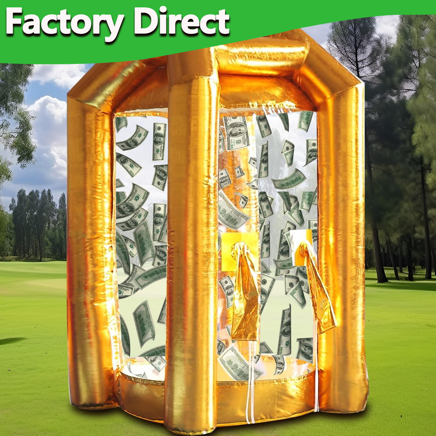 Inflatable Money Machine Booth Cash Cube Machine Money Grab Machine Game Events