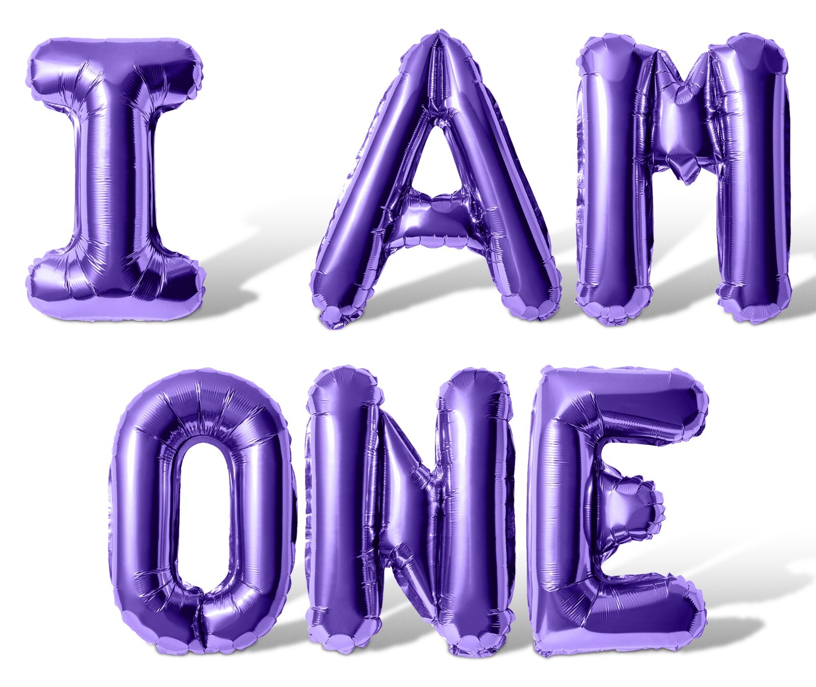 I AM ONE Letter Balloon Banner – 1st Birthday Party Decorations – 1 Year Old