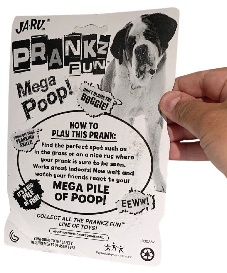 MEGA PILE OF FAKE DOG POOP Prank Joke Gag Gift Big Rubber Jumbo Crap Poo Turd