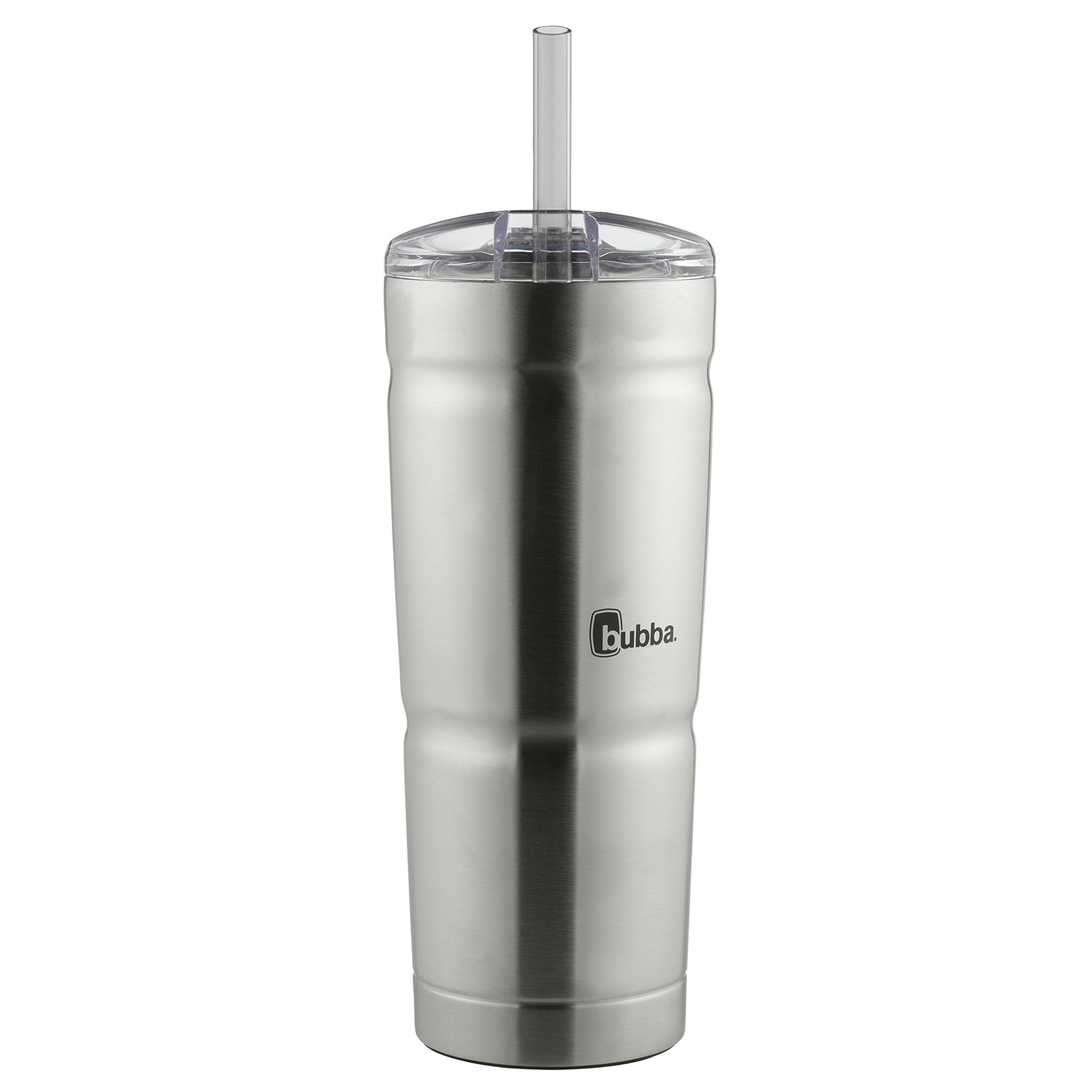 Bubba Envy Stainless Steel Tumbler with Straw, 24oz (Pack of 1), Steel/Clear
