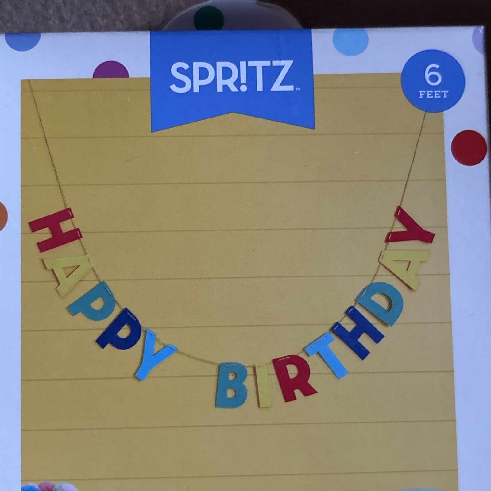 Spritz Happy Birthday Party Banner Multicolor Colorful Letter Garland NEW