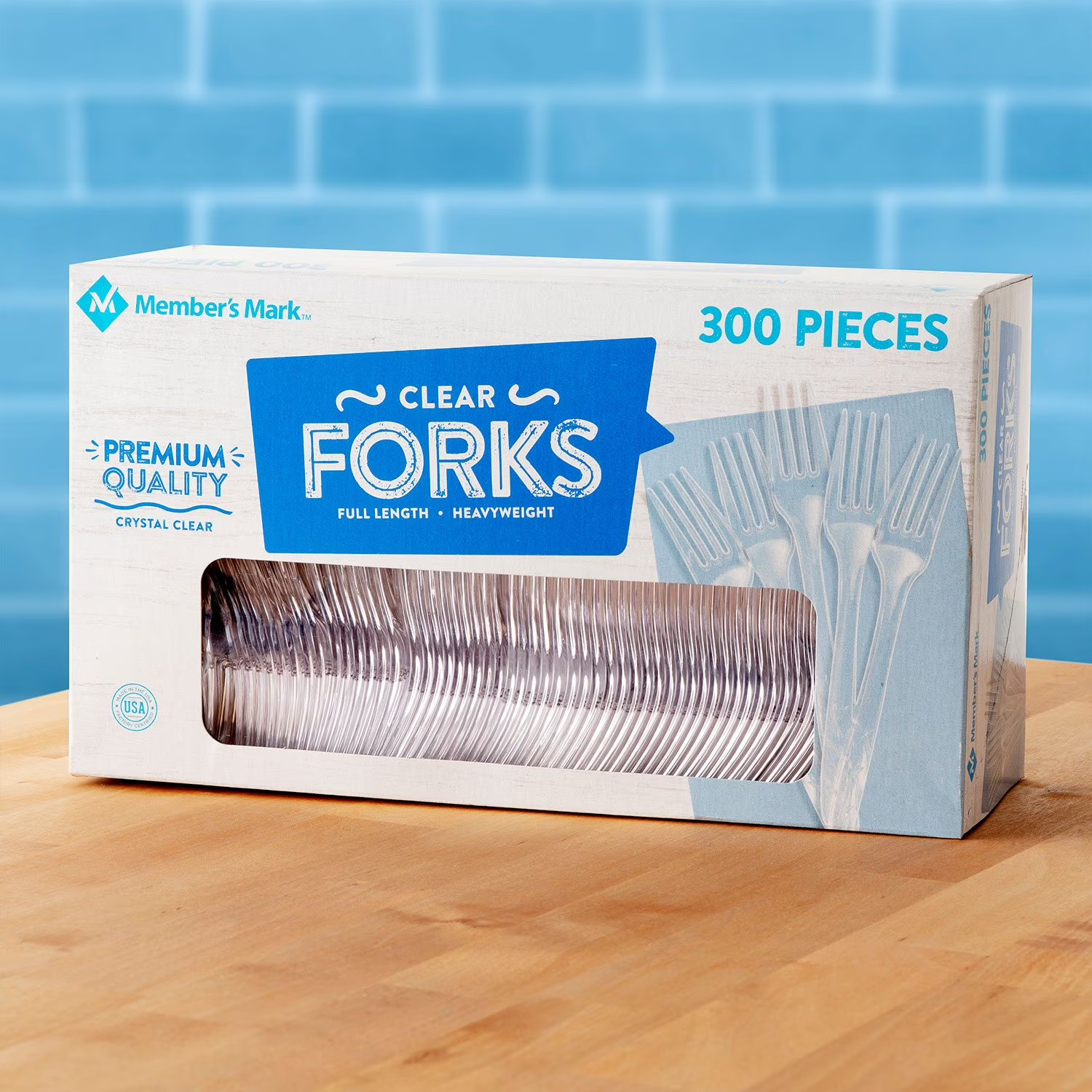 Member’s Mark Clear Plastic Forks, Heavyweight (300 ct.) Great Price