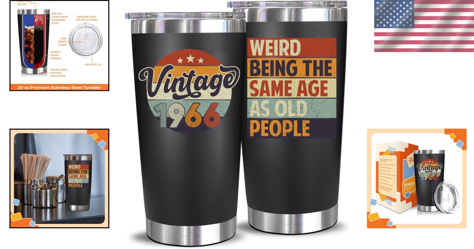 Funny 60th Birthday Tumbler – Gift for Men/Women