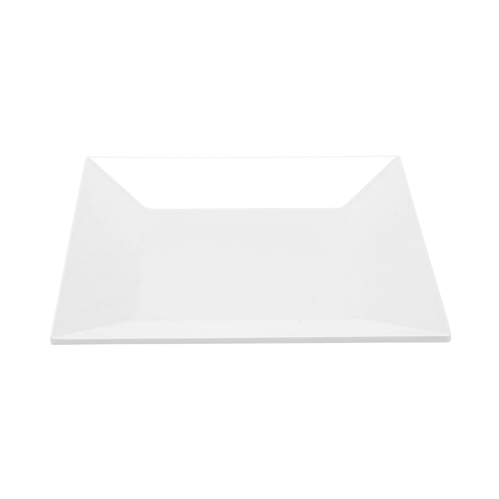 G.E.T. ML-103-W 8″ White Square Plate, Break Resistant, Siciliano (Qty,1)