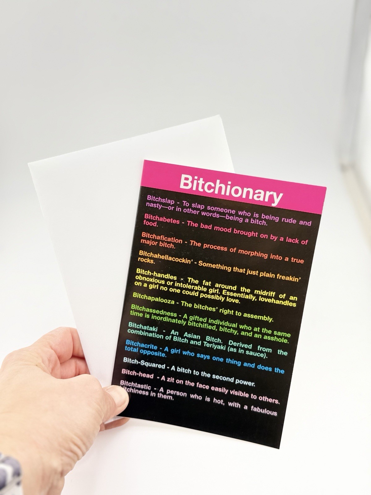 NobleWorks Funny Birthday Card Bitchionary Humor Adult Greeting Card Offensive