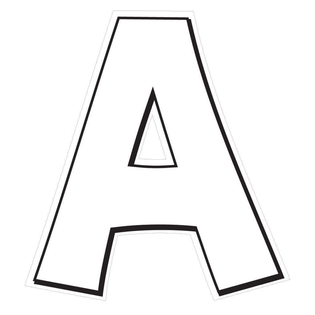 Alphabet Yard Letters, Solid Color with Outline 24″ KG, 26 pcs, Stakes Included
