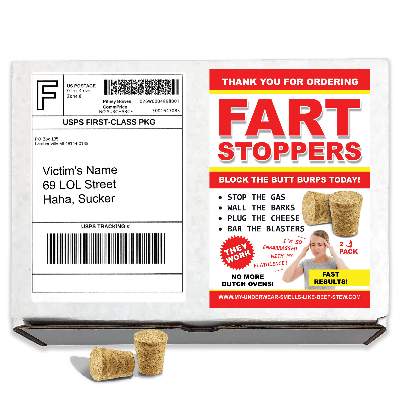 Prank Mail Fart Stoppers Sent Directly to your Friends to Embarrass Them!