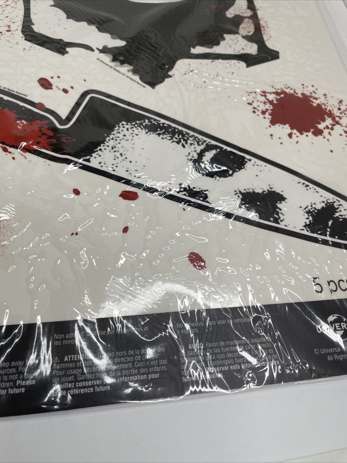 HALLOWEEN II MOVIE GLASS GRABBER DECORATIONS 5pc) Window Gel Cling Michael Myers