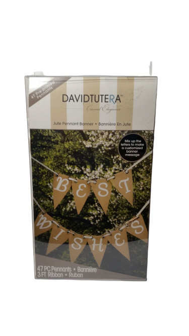 Jute Pennant Banner 47 Piece Wedding Anniversary Party Decoration David Tutera