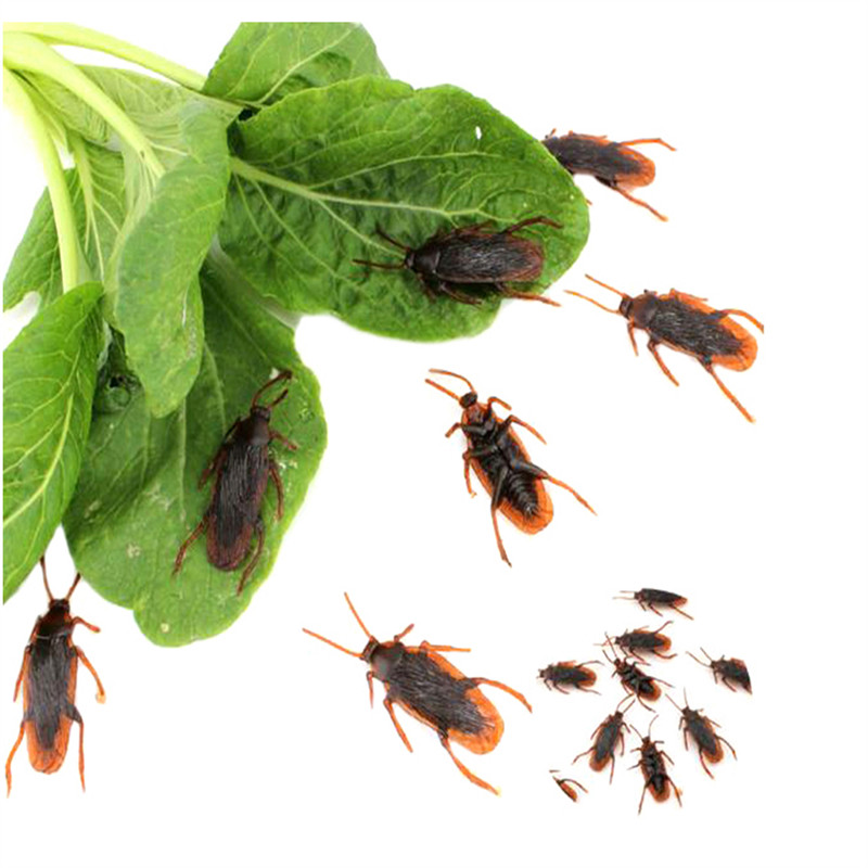 Realistic Rubber Fake Cockroaches Creepy Cock Roach Bugs Prank Gag Gifts 40pcs