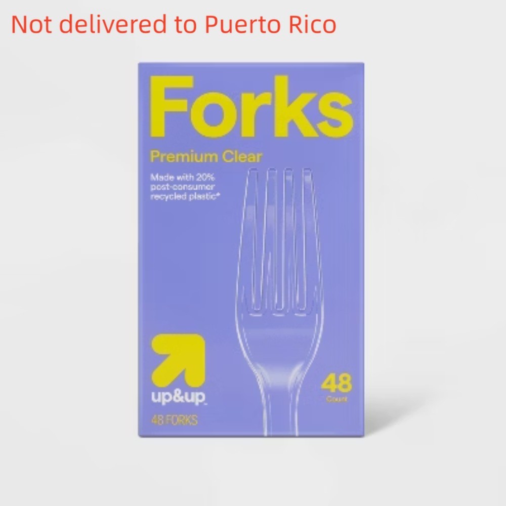 Premium Clear Plastic Forks 48ct, Disposable 7″