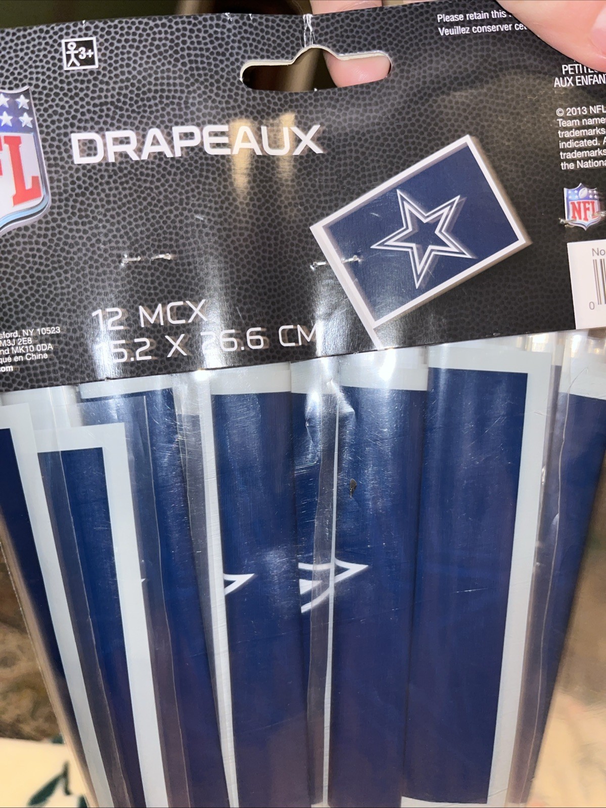 Dallas Cowboys NFL Pro Football MINI FLAGS 12ct Party Supply Favor Plastic