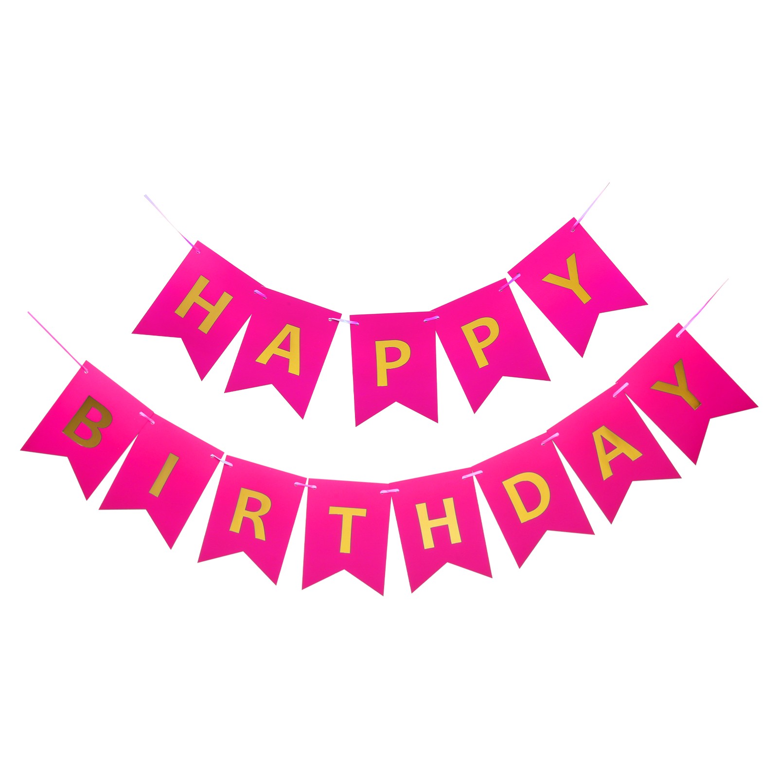 6.7 x 4.7 Inch Birthday Banner for Party Decorations Rose Red