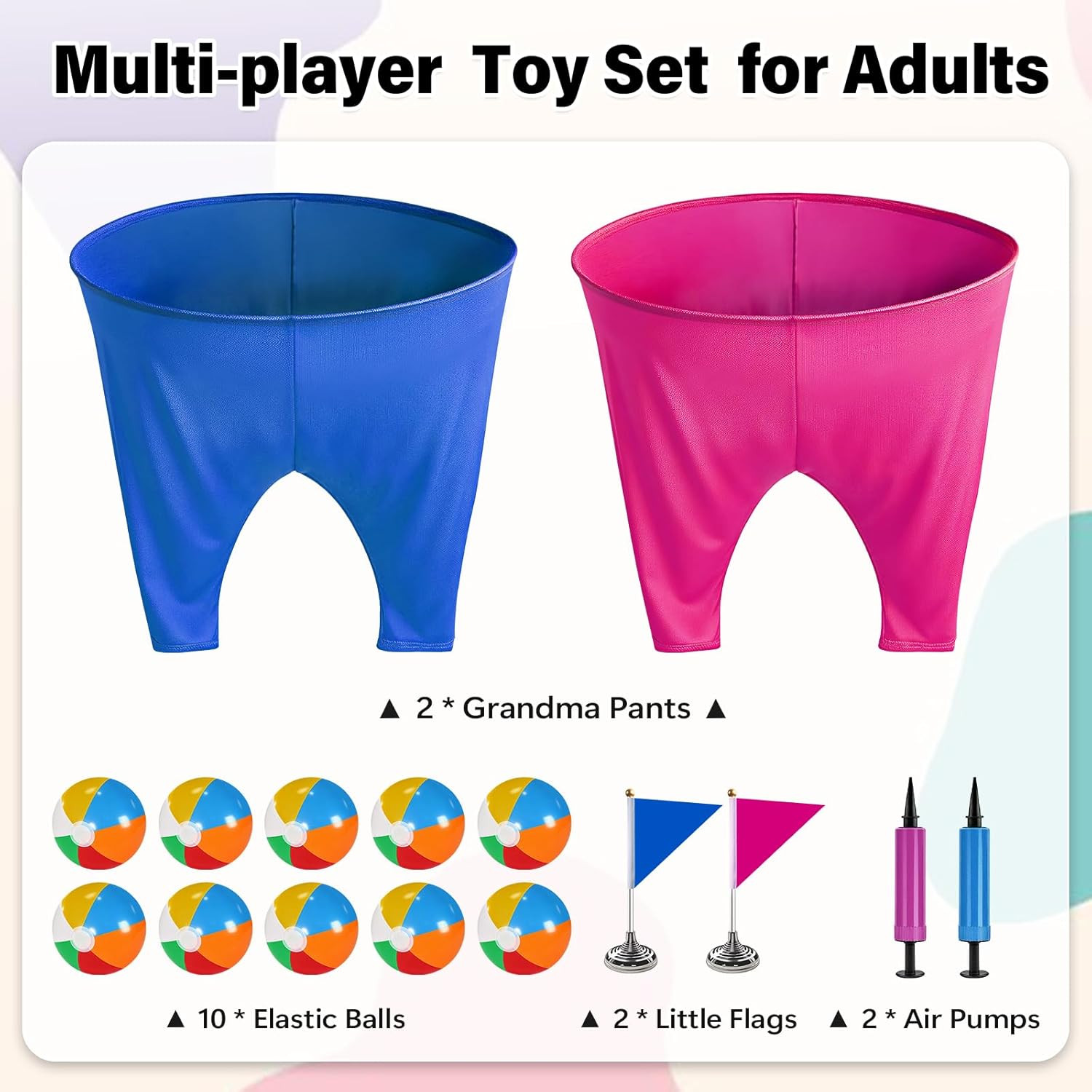 Granny Pants Outdoor Game Set for Adults with Balls and Accessories, Large