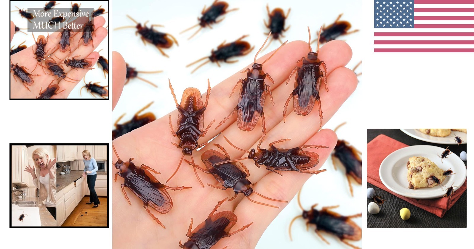 Ultimate Prank Kit: 15PCS Realistic Cockroaches for Halloween and April Fools