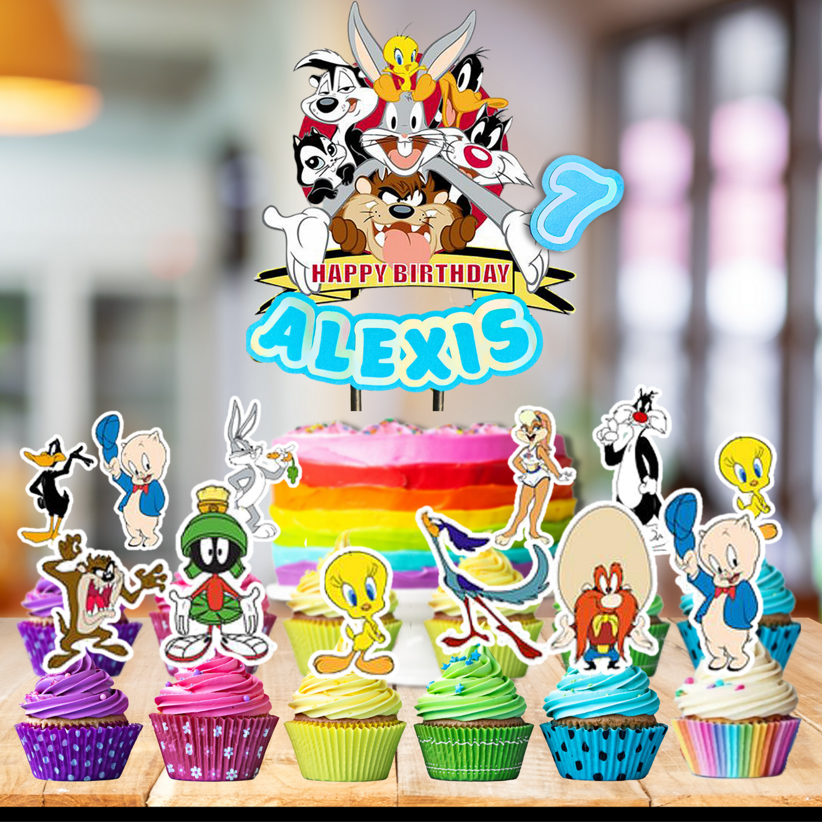 Looney tunes birthday party supplies favor centerpiece decoration event theme