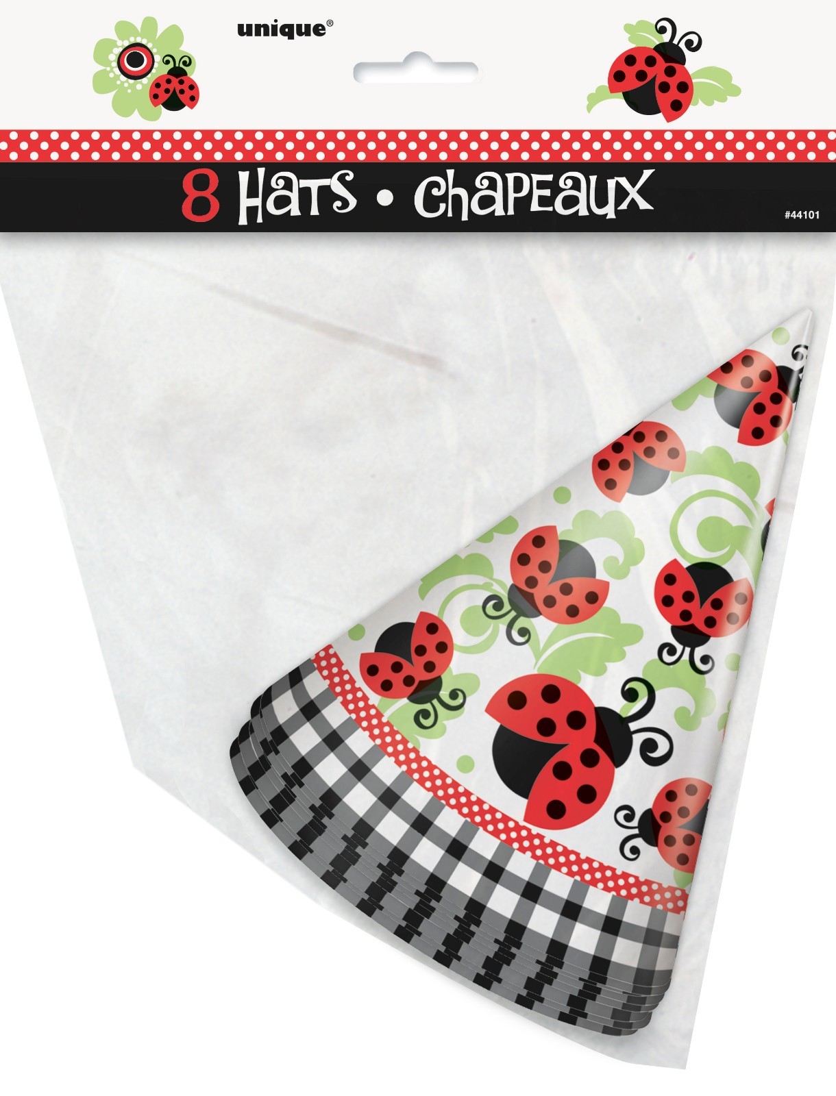 Lady bug Hats Party Hats Girls Birthday Party Ladybug Hats 8ct
