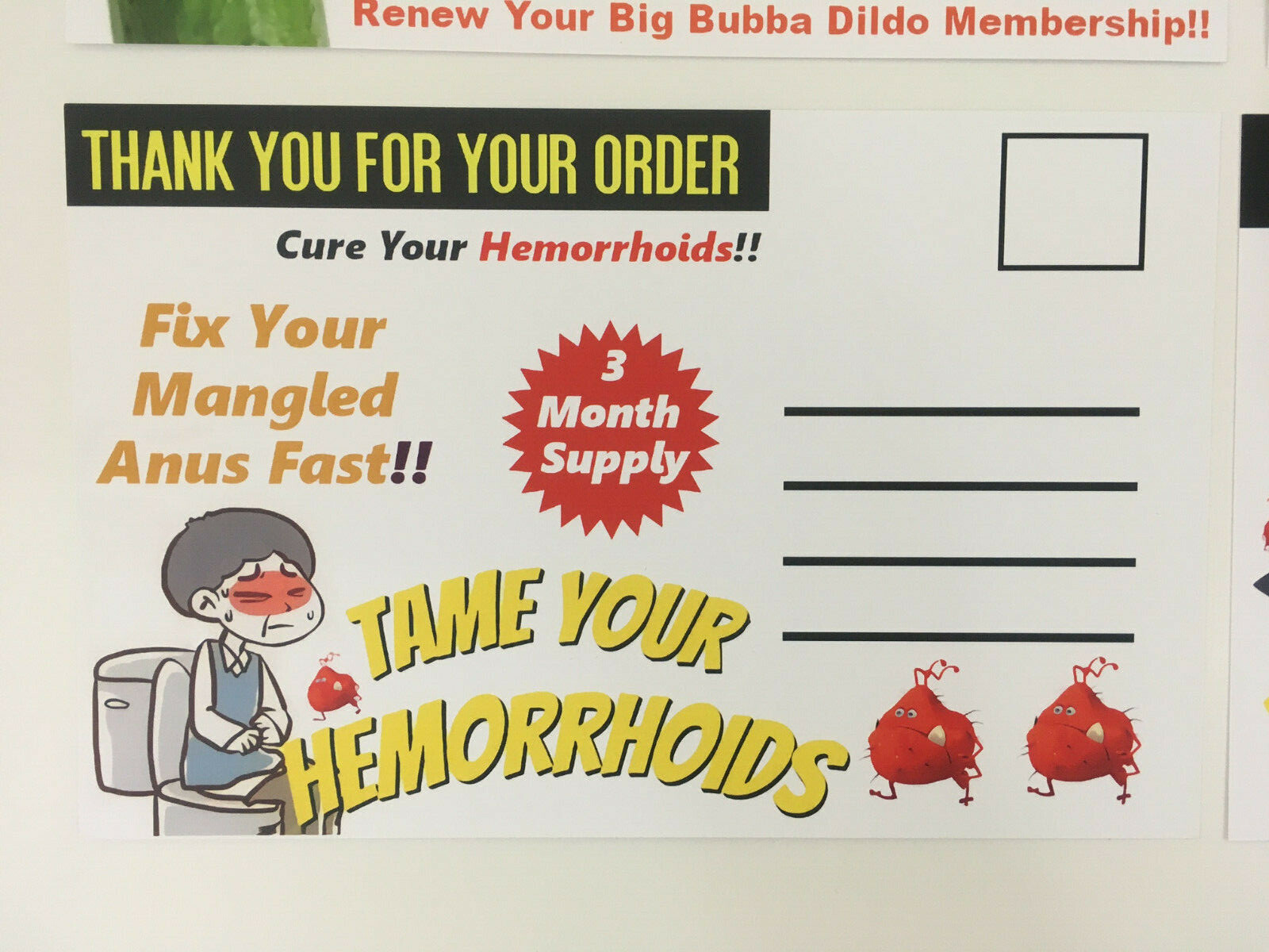 6 PACK – Adult PRANK Mail Postcards – FUNNY Joke Revenge Gag Gift Novelty Funny