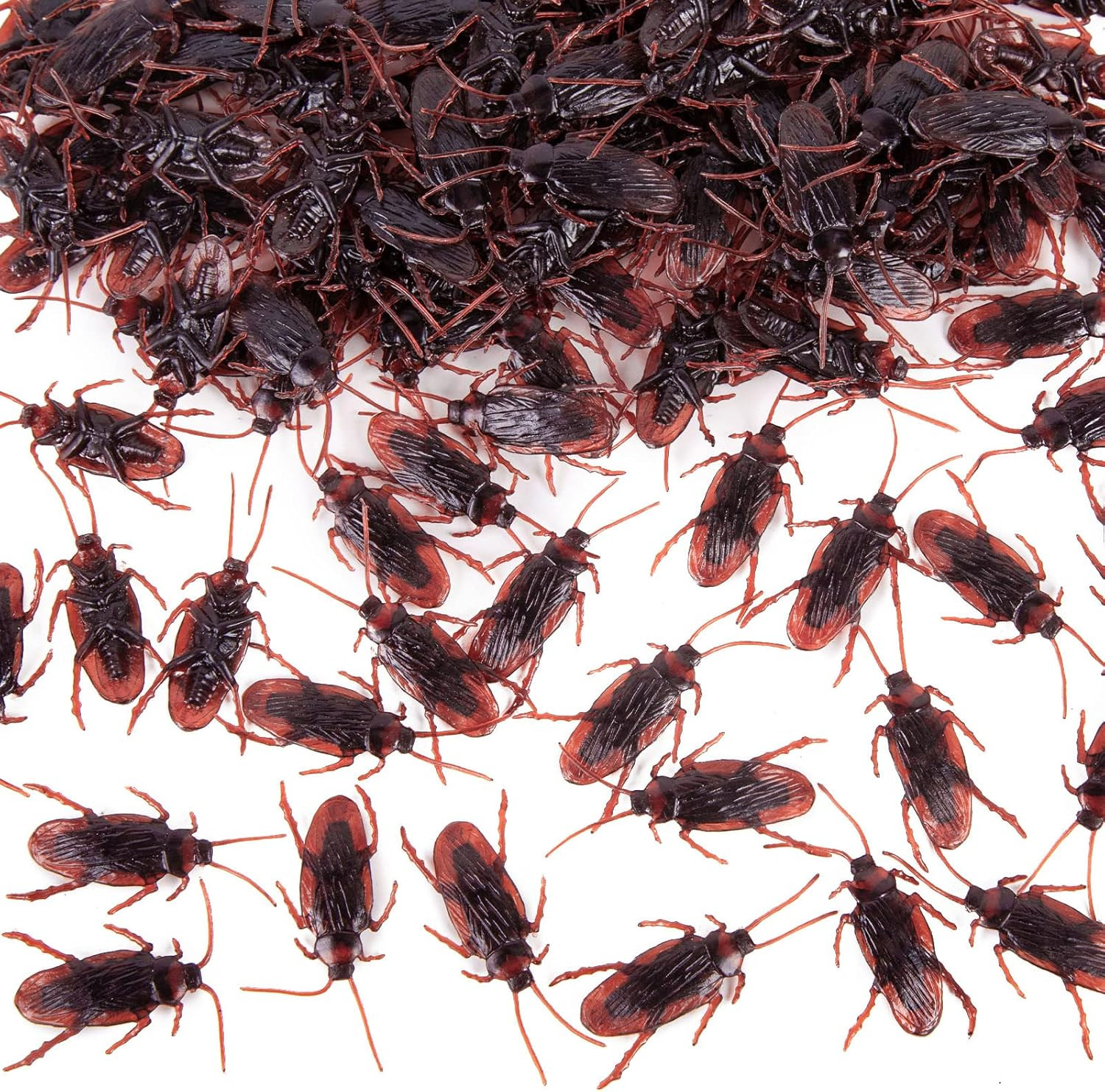 150 PCS Prank Cockroaches Realistic Cock Roach Plastic Fake Creepy Bugs Gag Toy