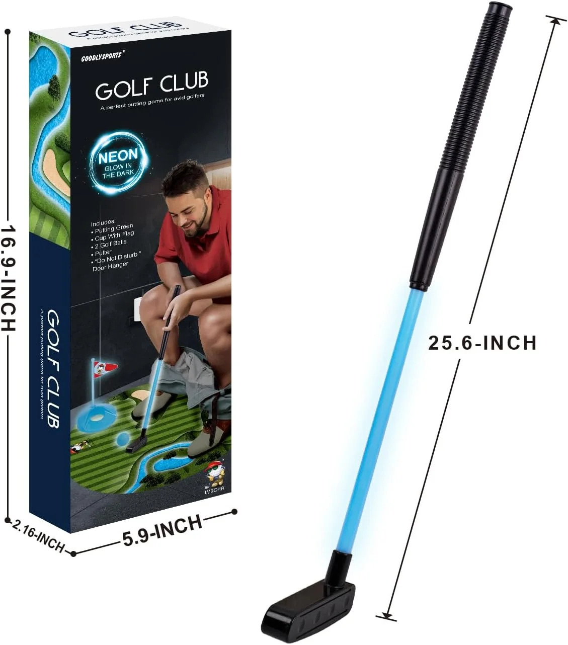 Golf Gag Gifts for Men Glow in the Dark Toilet Golf Game Dad Who Wants Nothing
