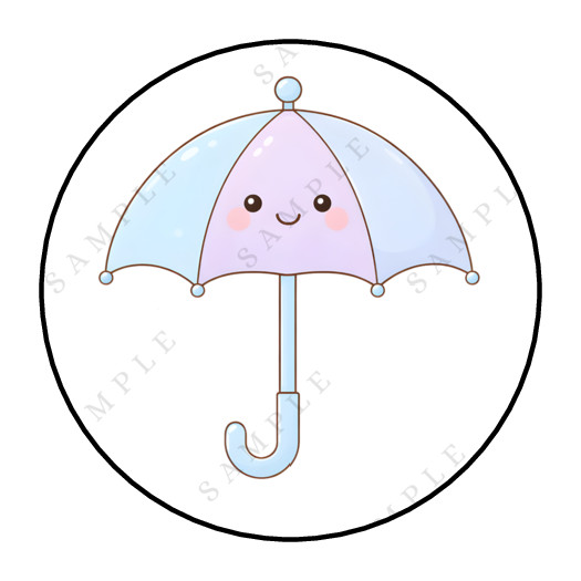 stickers cute spring rain umbrella happy labels tags envelope seals party favors