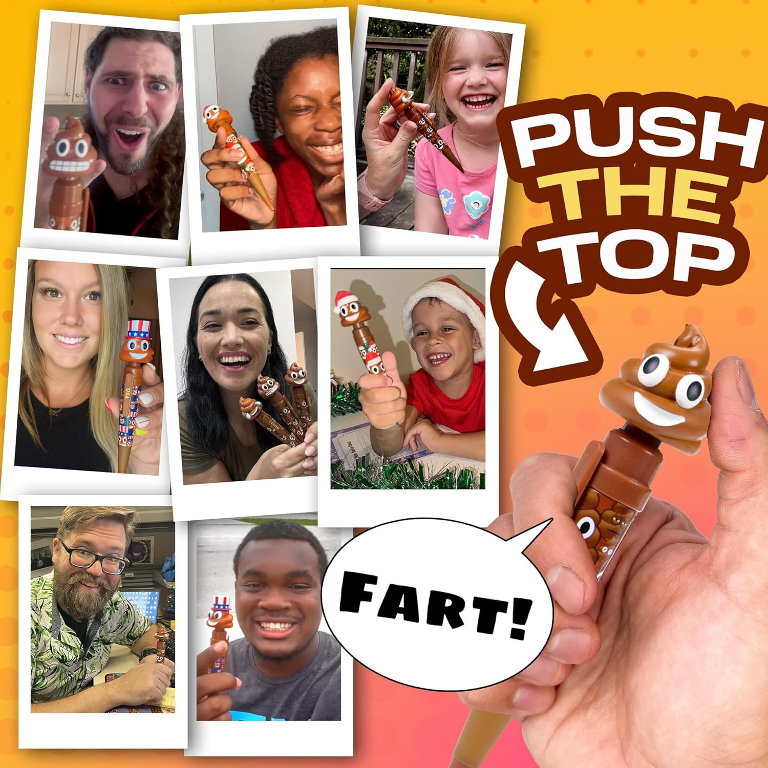 Farting Poop Pen Makes 7 Funny Fart Sounds – Perfect Stocking Stuffers for Kids