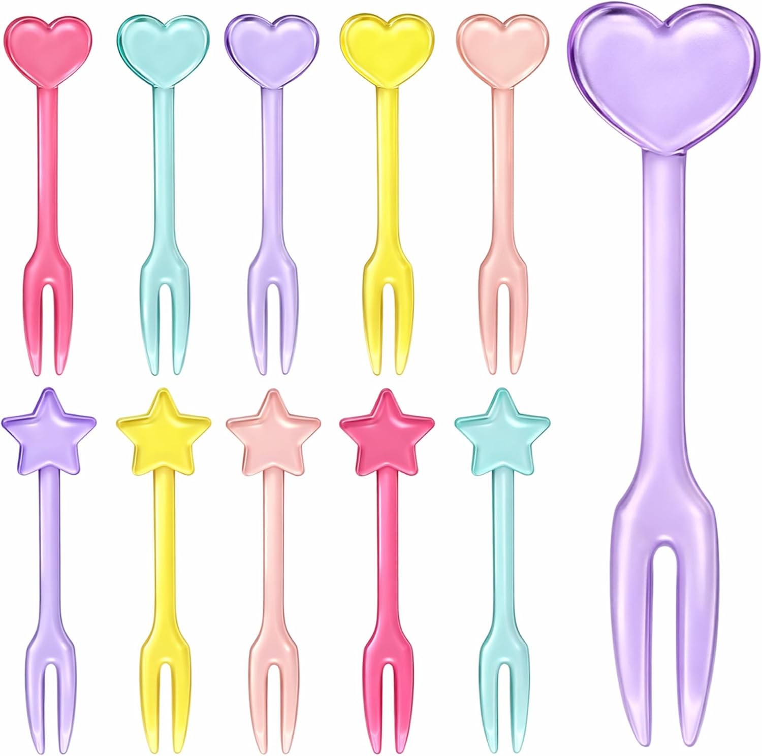 GET FRESH 30 Forks for Kids – Fruit Picks, Bento Box Picks, Reusable Mini