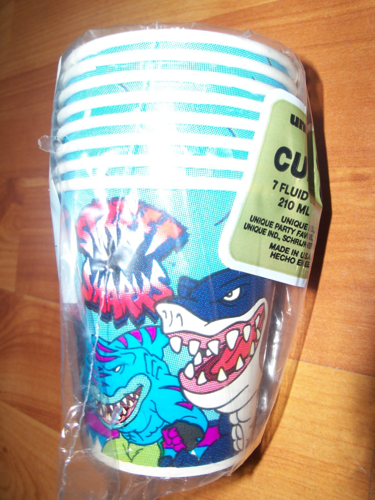 One 8 Pack 1995 Street Sharks Hot/Cold Cups Party Supplies Multi-color NOS