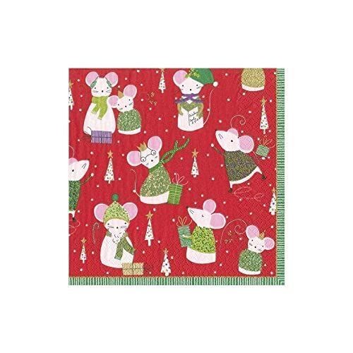 Caspari Simon Says Paper Cocktail Napkins in Red – 20 Per Package