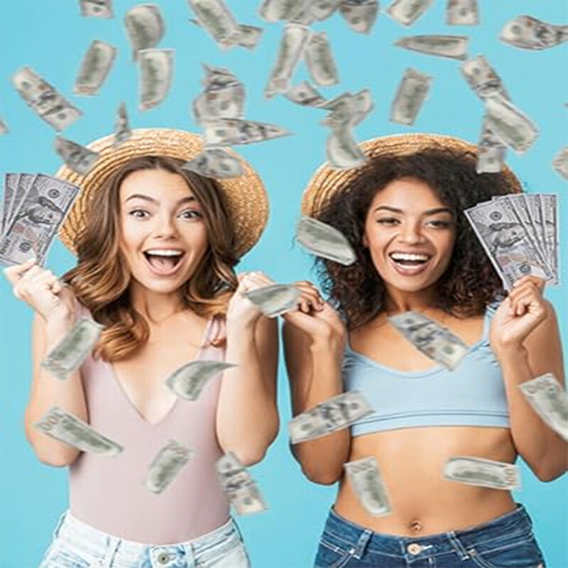 100 PCS 100 Dollar Bills Replica Play Money Movie Fake Bank Games Kids Cash