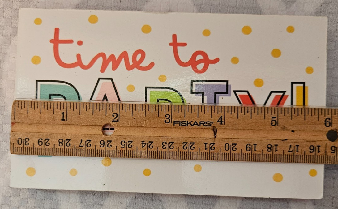 Colorful “Time To Party” Wooden Block Sign/ All Occasion Party Block/