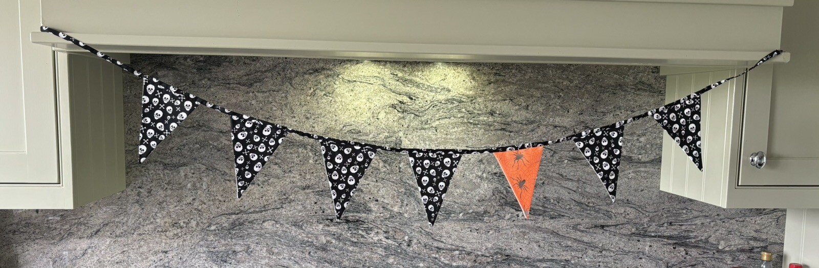 Bunting X 2 Handmade Double Sided. Skull. Spider. Bones 👻 BN