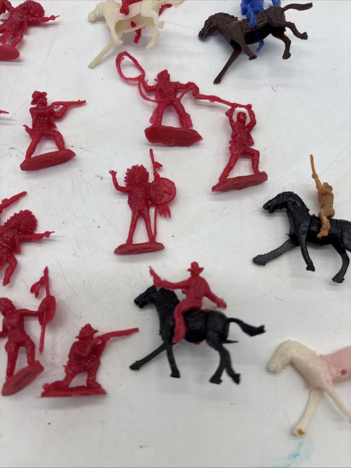 Lot Of 23 Birthday Cake Picks Toppers Cowboys Indians Bows Arrows Horses Vintage