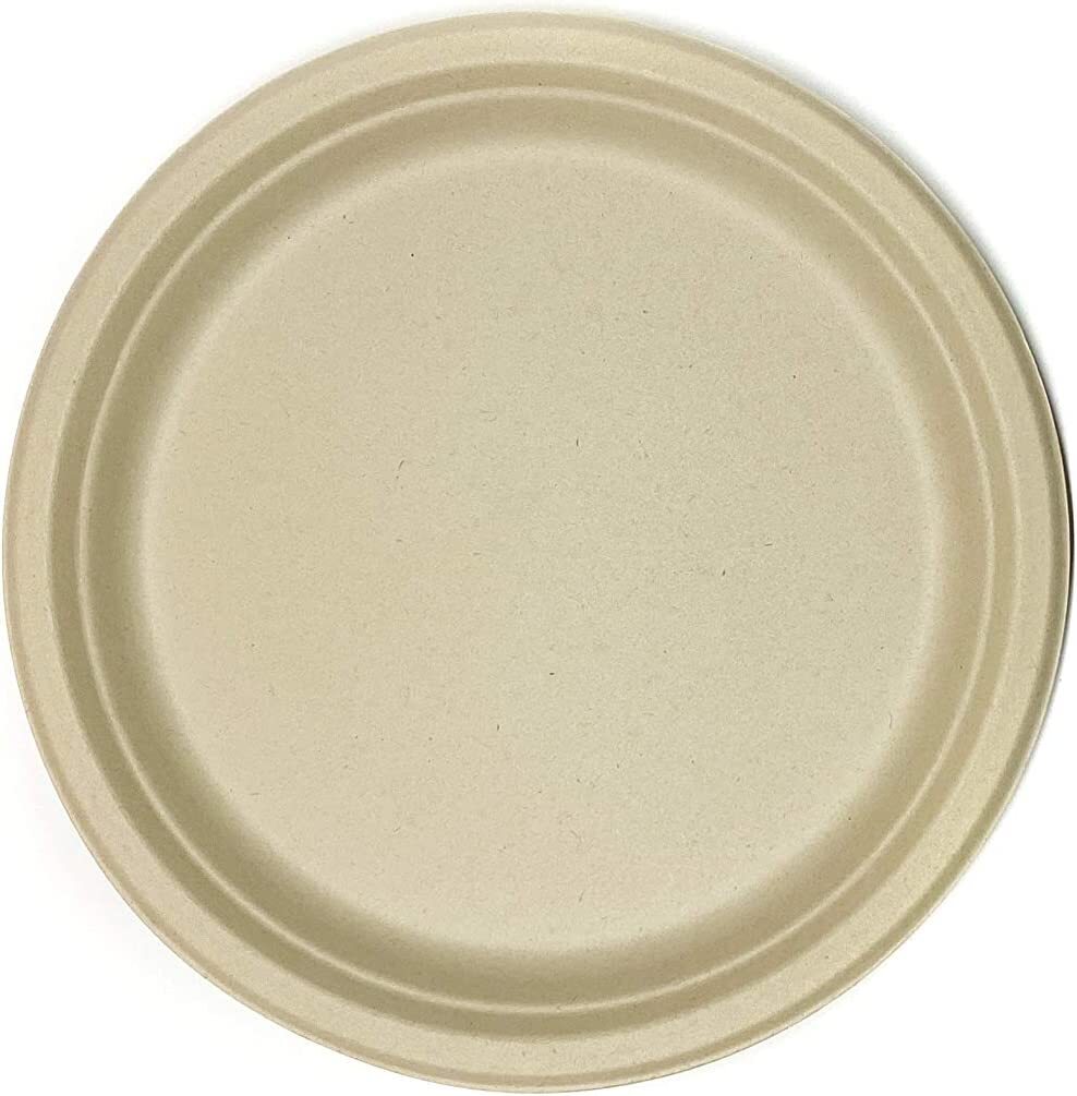 18/23/25/30cm Compostable Bagasse Round Plates Biodegradable Eco Friendly Dishes