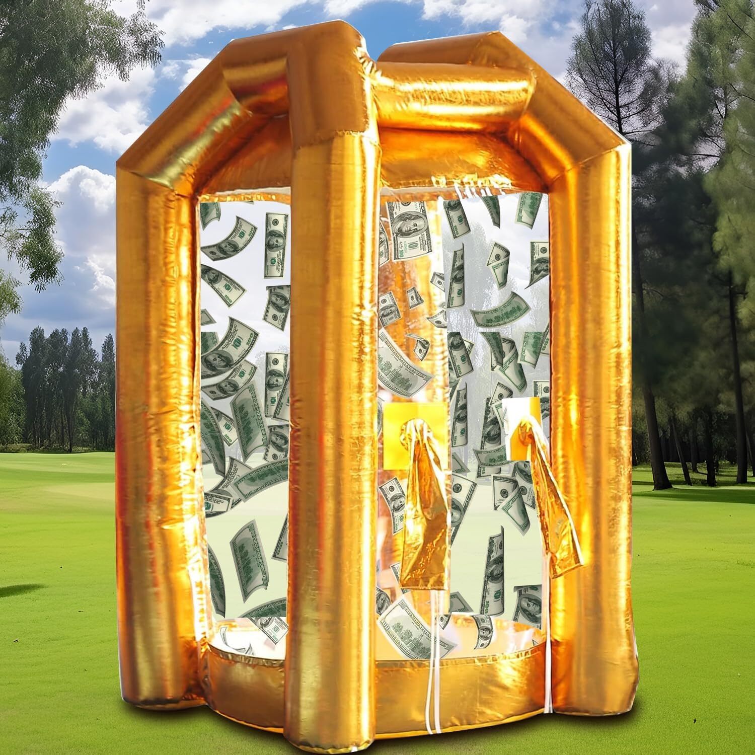 Inflatable Money Machine Booth Cash Cube Machine Money Grab Machine Game Events
