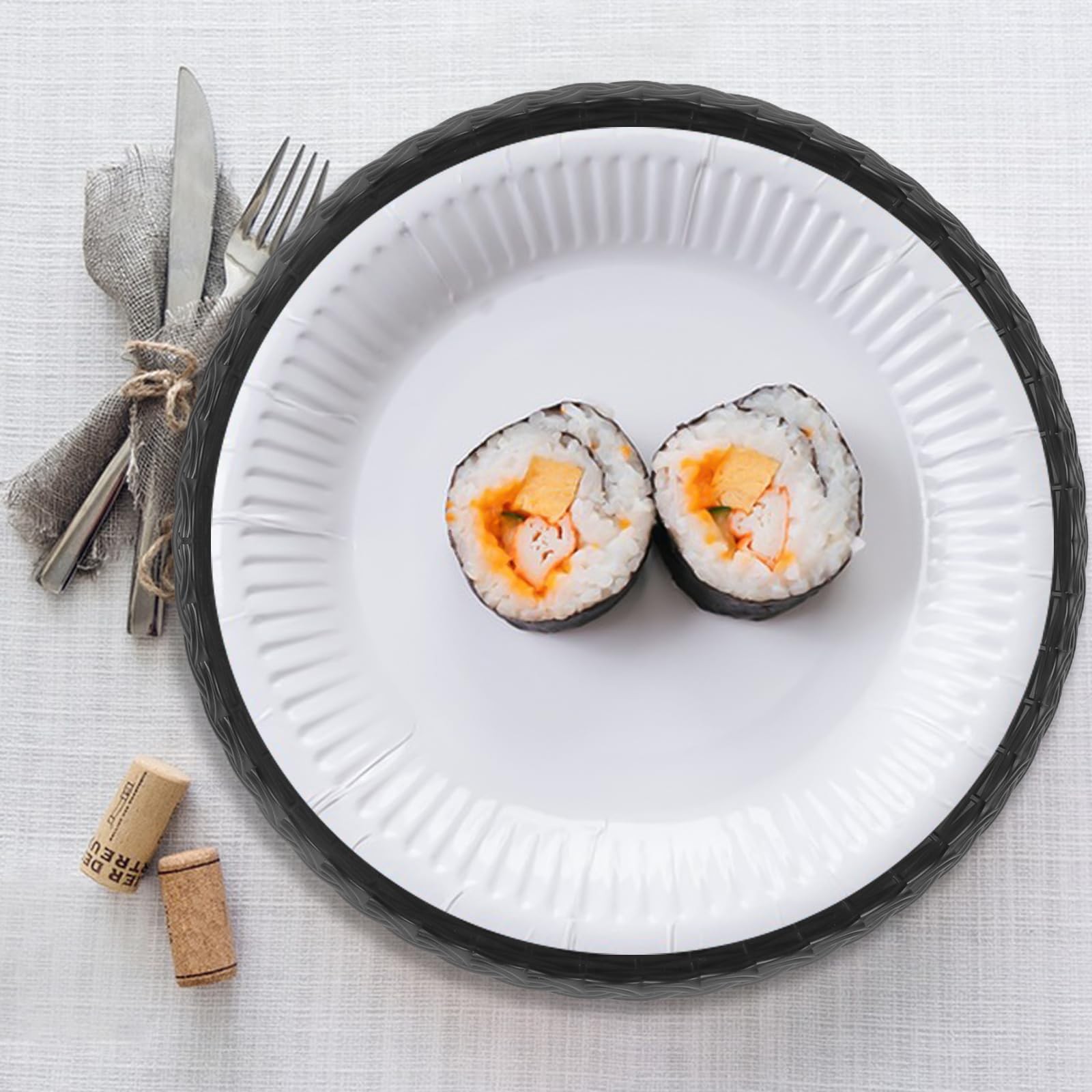 Reusable Plastic Paper Plate Holders, 9 Inch Round Paper Plate Holders