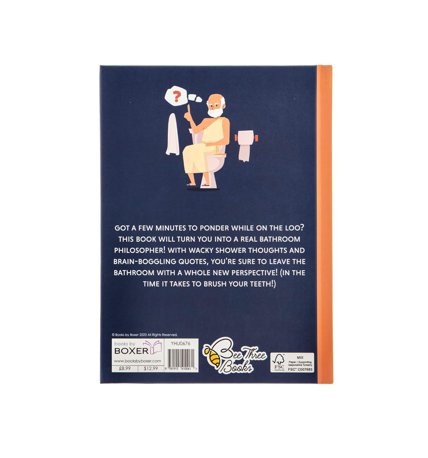 Bathroom Philosophy Hardcover Book – Toilet Potty Thinkers – Funny Gag Joke Gift