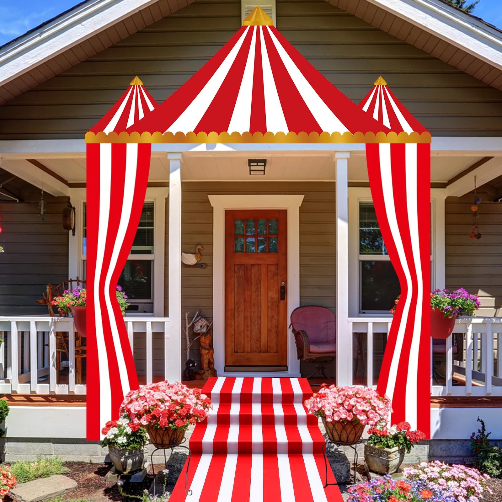 4 Pcs Carnival Circus Tent Decorations Carnival Entryway Door Party Decor Awn