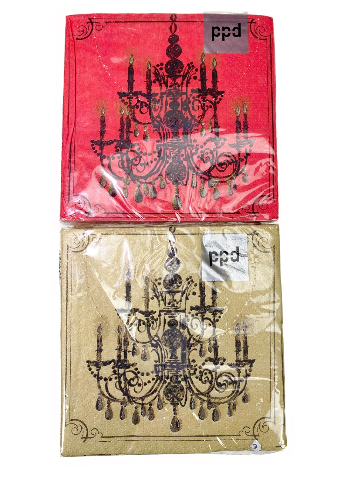 Chandelier Gold Red Paper Napkins Cocktail Party PPD Lisa Ven Vertloh Germany