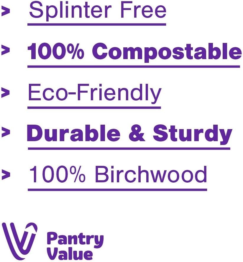 [300 Combo Pack] Compostable Wooden Cutlery Set, 150 Forks – 100 Spoons – 50