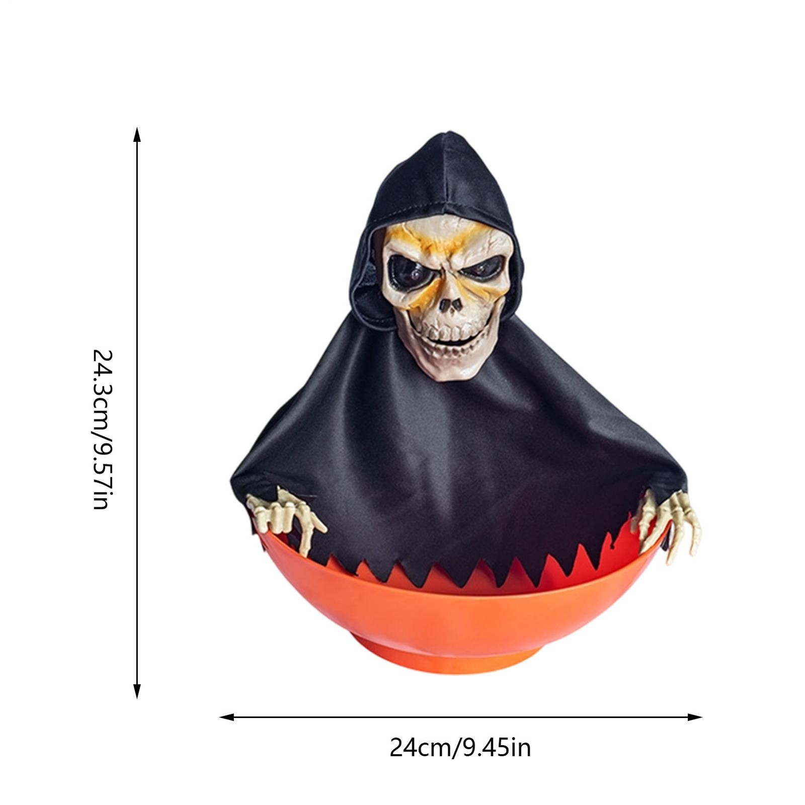 Halloween Candy Holder Animated Skeleton Holiday Decor Screaming Candy Dish