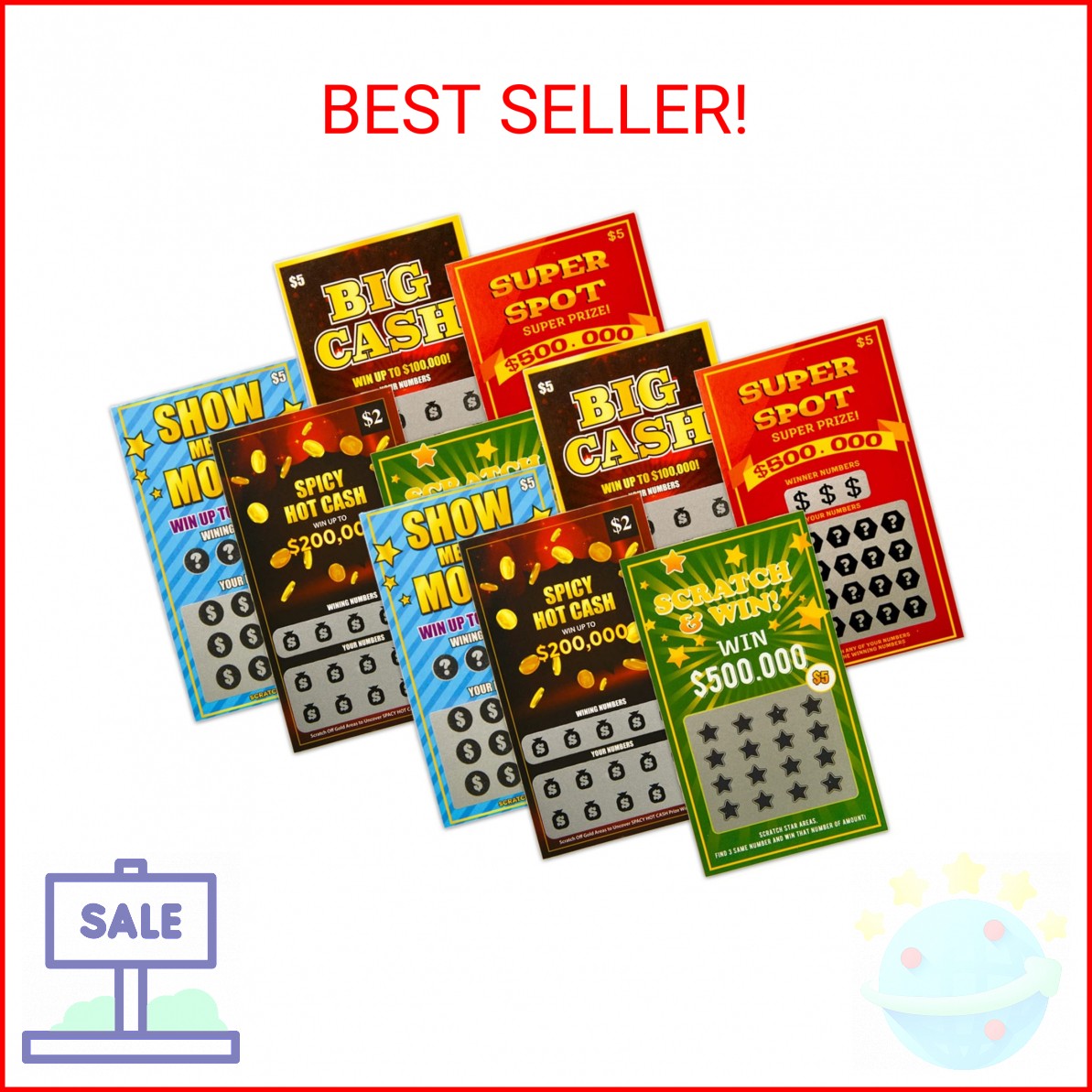 10 Fake Lottery Tickets and Scratch Off Cards That Look – Winning $500K – $200K