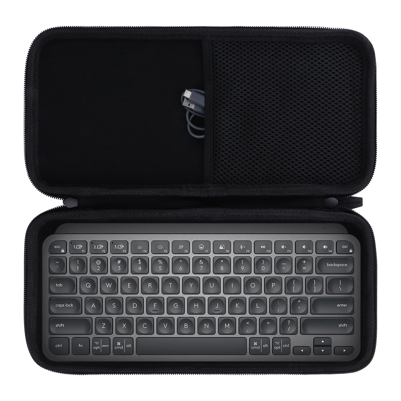Peyyargo Case Compatible with Logitech MX Keys Mini Minimalist Illuminated Compa