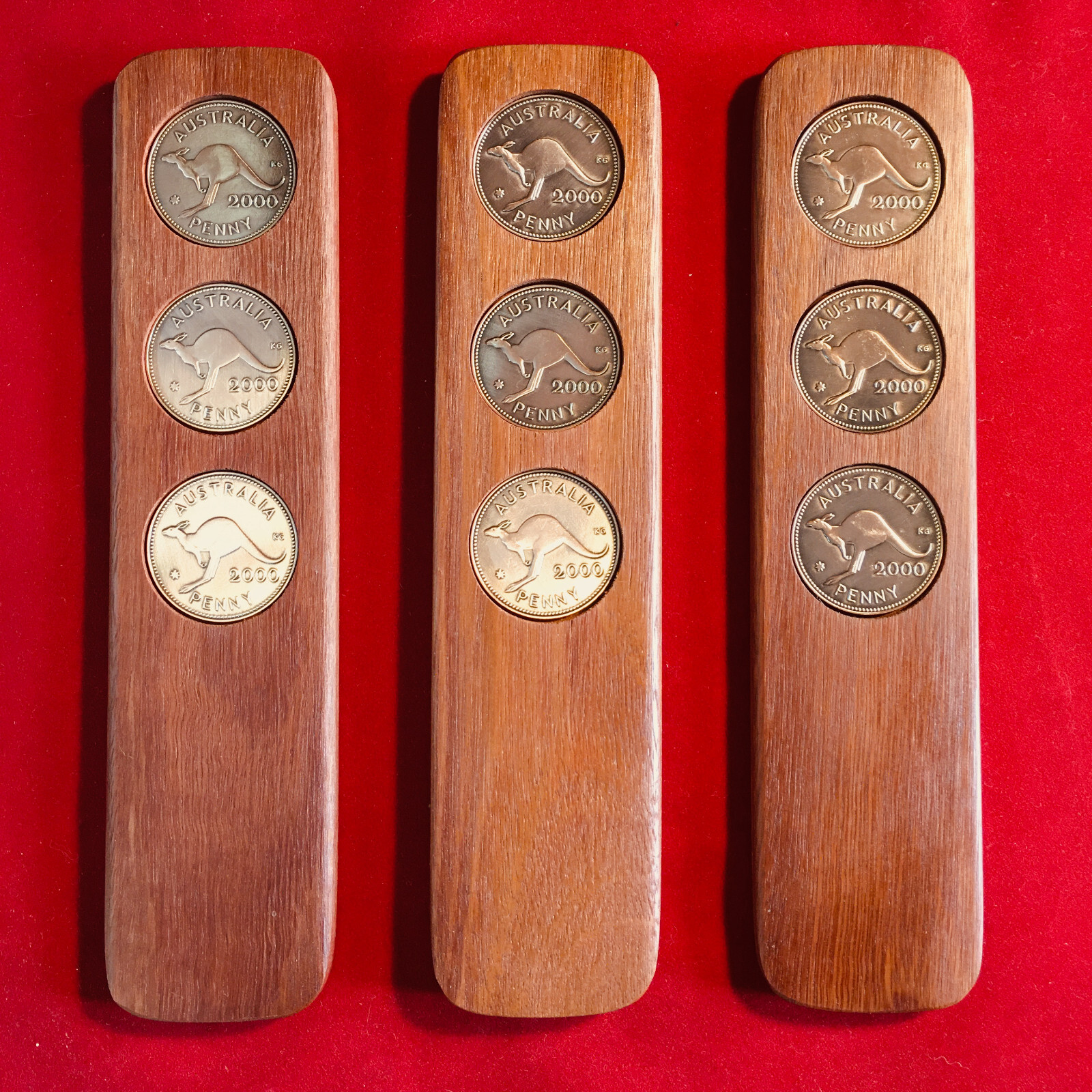 2026 Australian Penny – 3 Penny Handmade 2UP Game – Two-Up Many Years Available